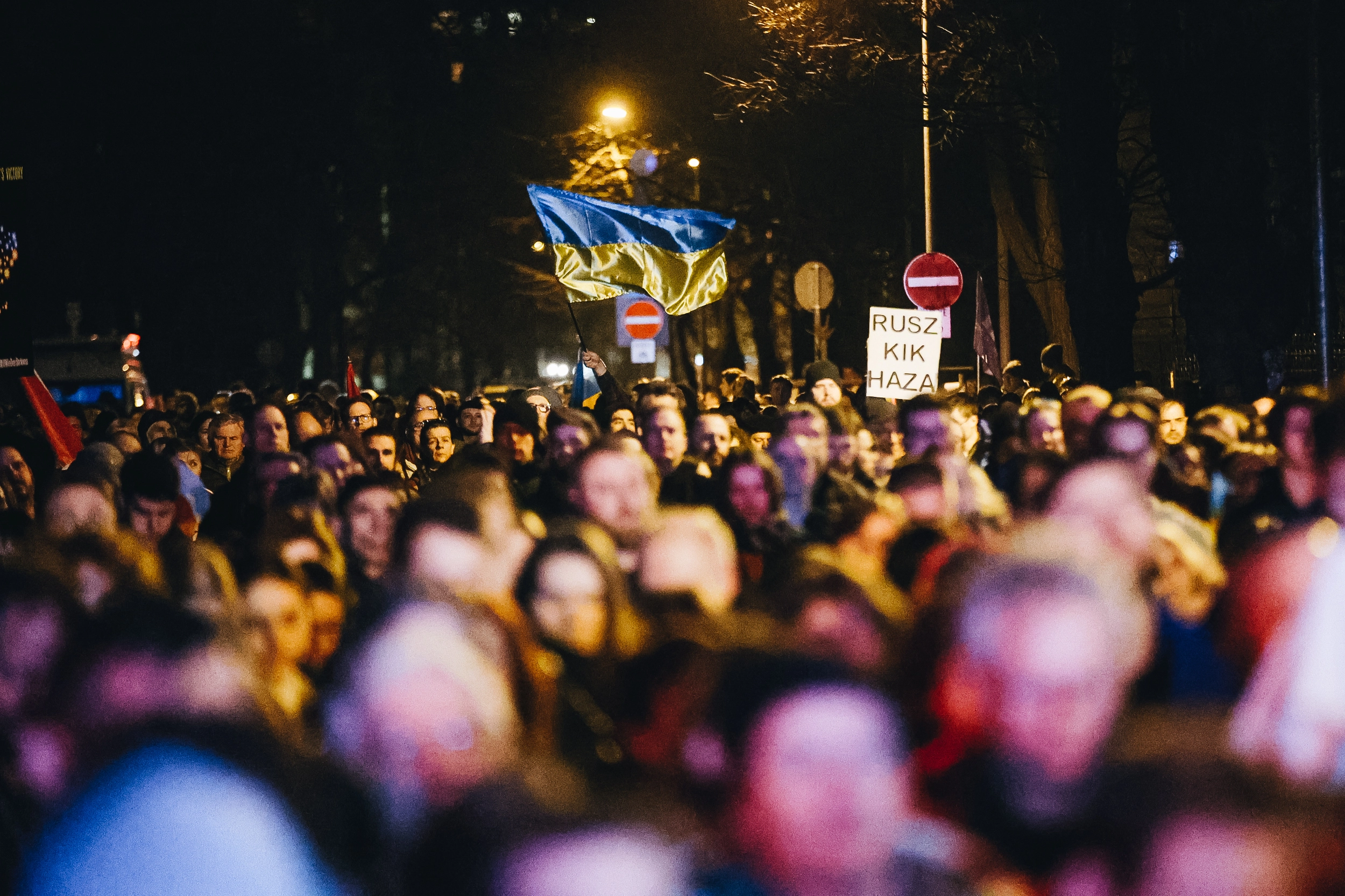 tüntetés az orosz-ukrán háború első évfordulóján / fotó: Merész Márton/Énbudapestem