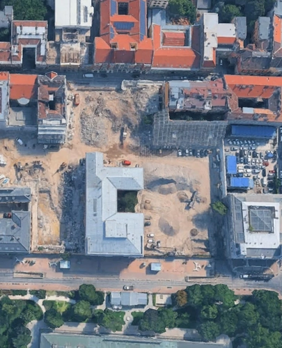Palotanegyed, a rádió elbontott területe