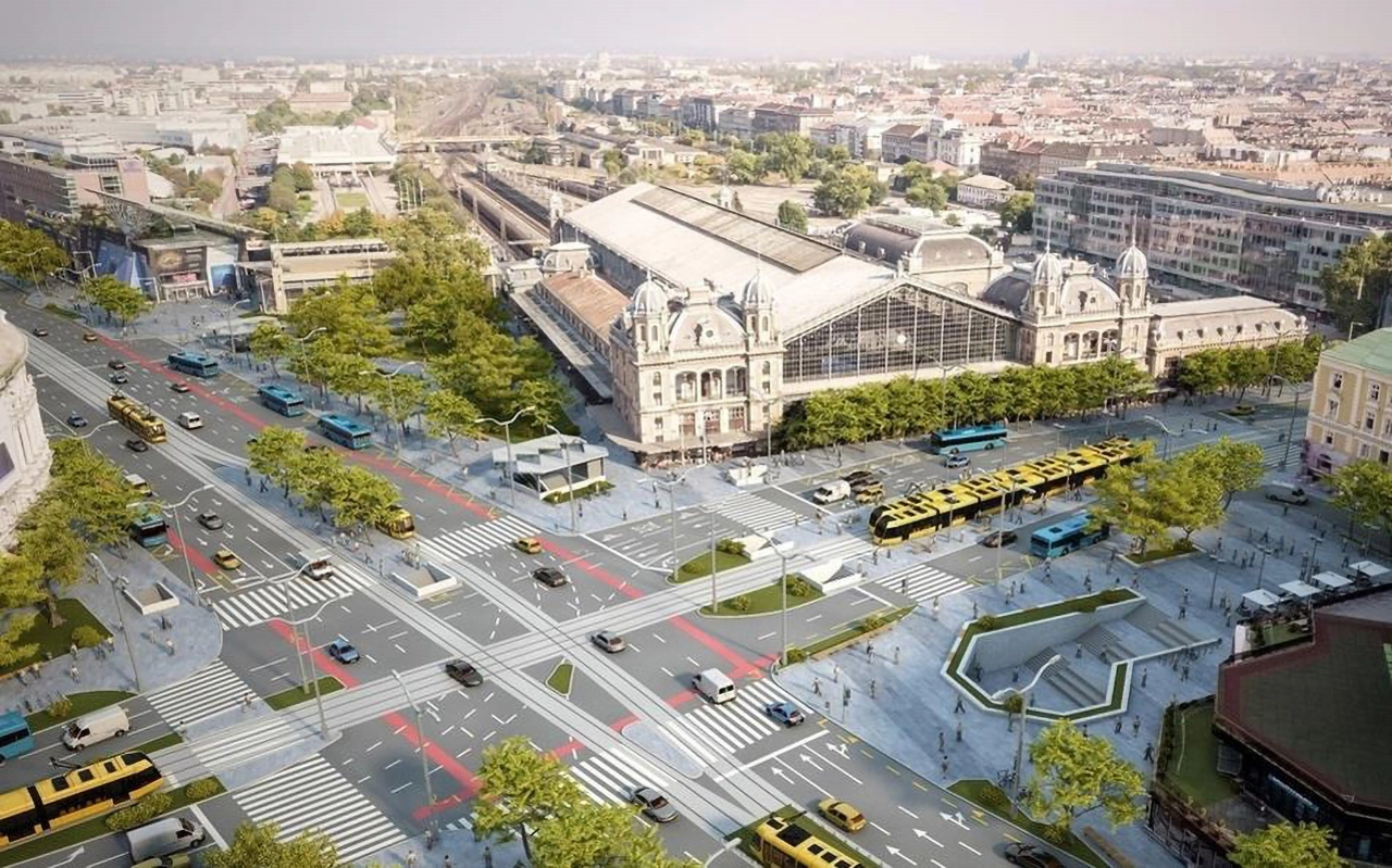 2020-as látványterv a Nyugati tér felújítására