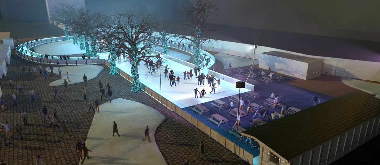 Városháza park jégpálya 2023
